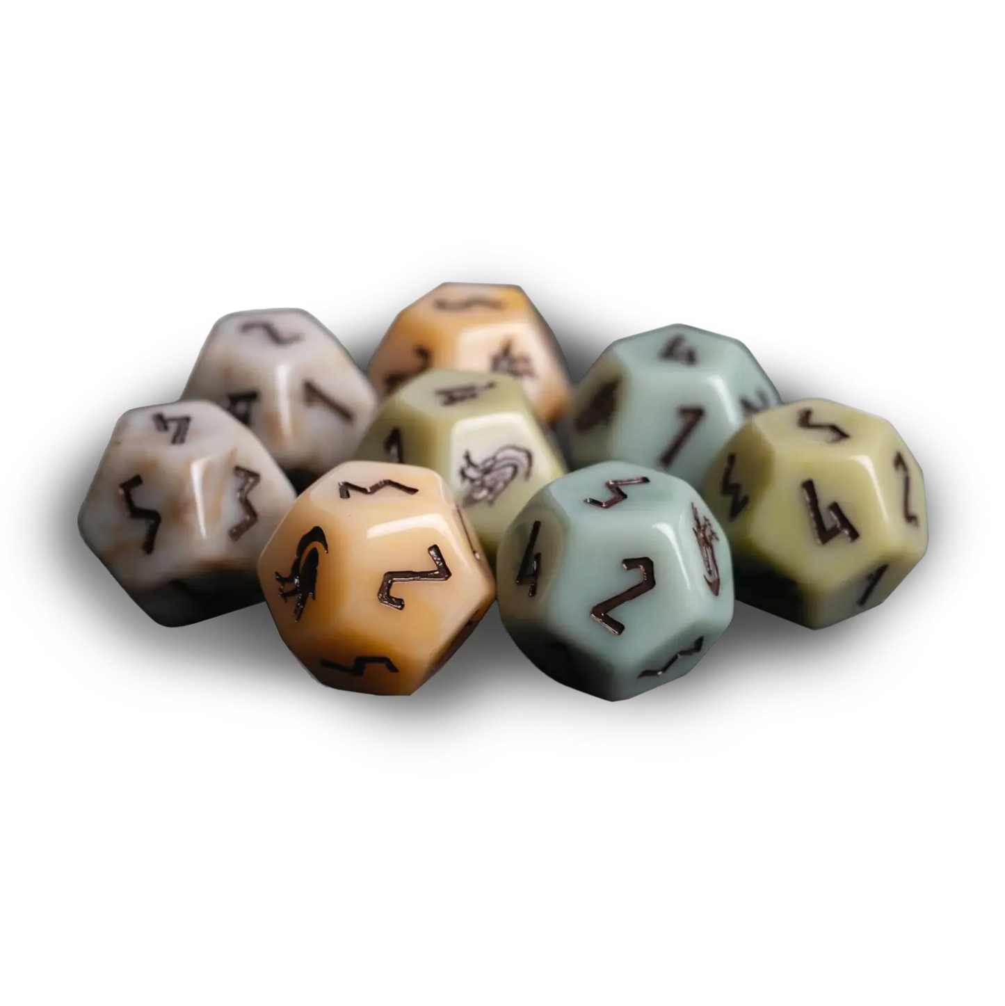 Legend in the Mist - River Pebble Dice (8)