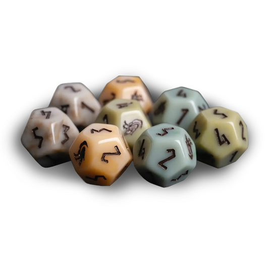 Legend in the Mist - River Pebble Dice (8)