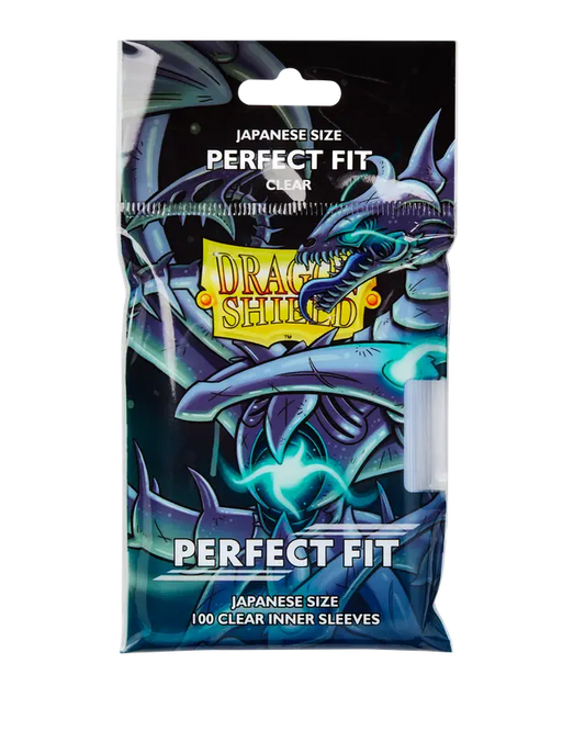 Dragon Shield: Japanese Size 100ct Inner Sleeves - Perfect Fit (Clear 'Qyonshi')
