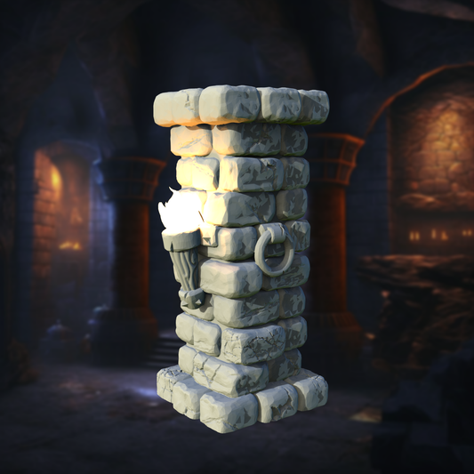 Moonshine Miniatures - LED Scatter Terrain - Columns with torches