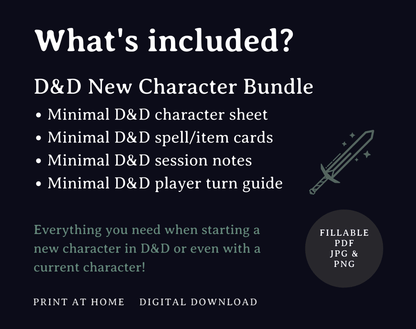 5e New Character Bundle - Digital Only