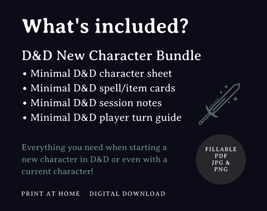 5e New Character Bundle - Digital Only