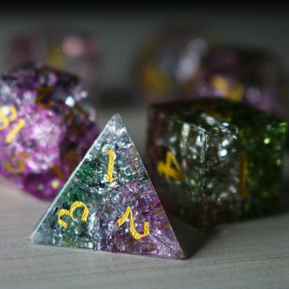 Dark Nox Forge Fire Glass DND Dice Set