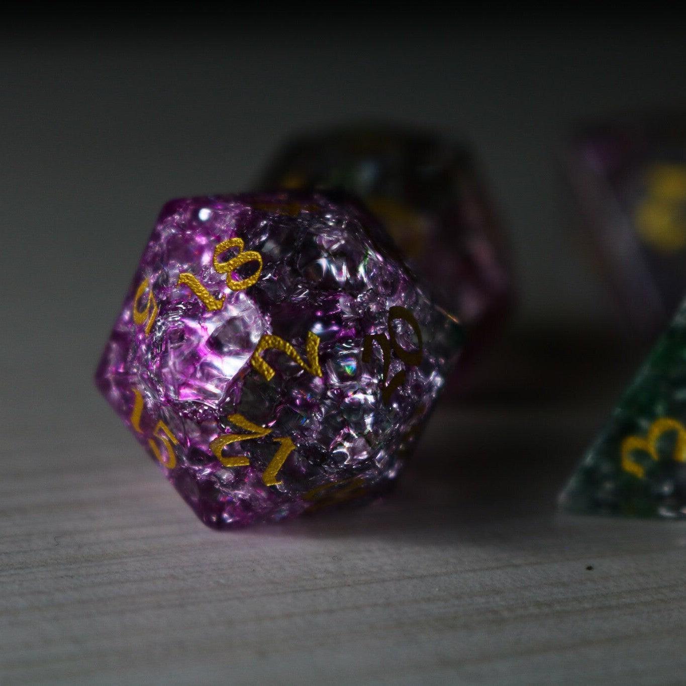 Dark Nox Forge Fire Glass DND Dice Set