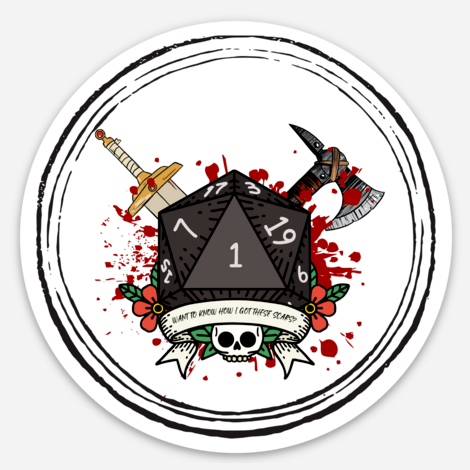 Want to know how I got these scars - 3" circle sticker