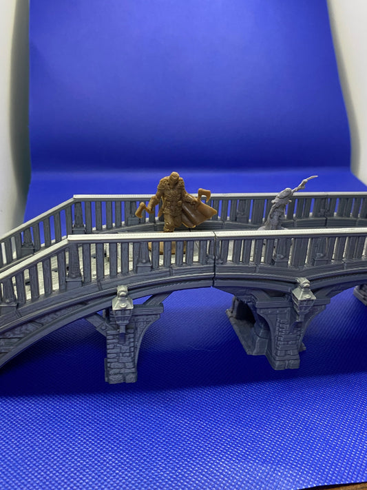 Medieval Town - Bridge (2 pieces) with one (1) center support extension (total 3 pieces)