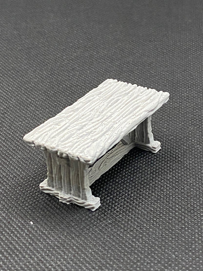Drunken Imp Inn - Long Table and benches