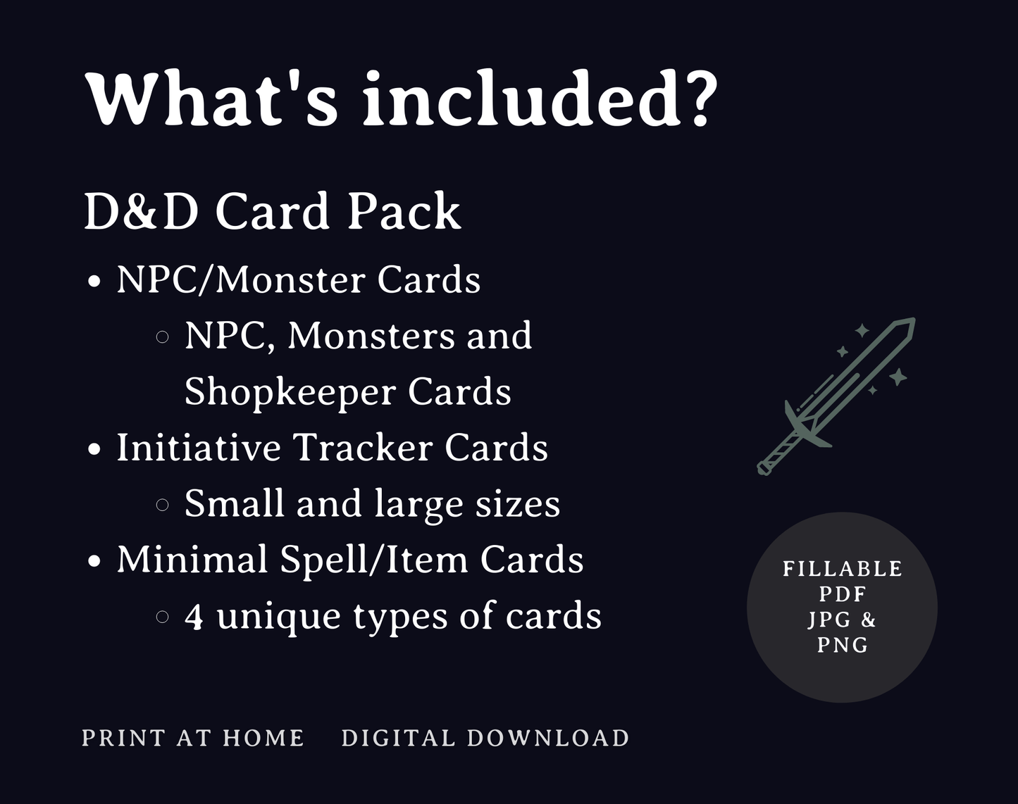 5e Card Pack Bundle - Digital Only
