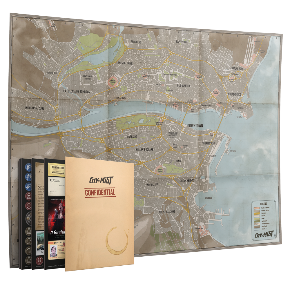 City of Mist - Crime Board City Map