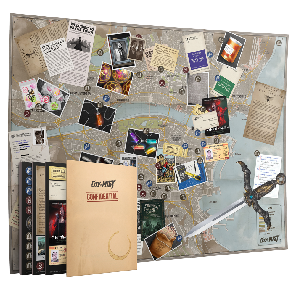 City of Mist - Crime Board City Map