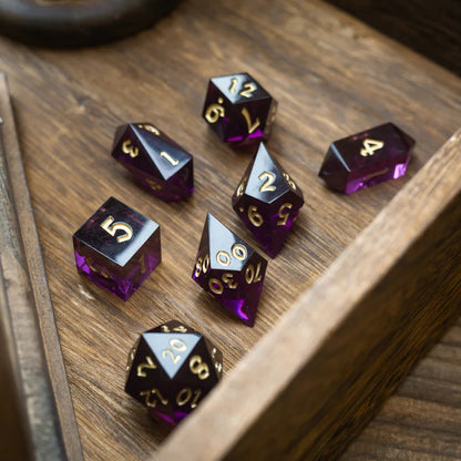 Mystic Violet Resin DND Dice Set