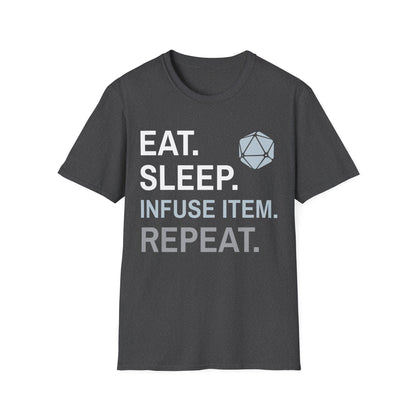 Artificer T-Shirt – 'Eat, Sleep, Infuse Item, Repeat'