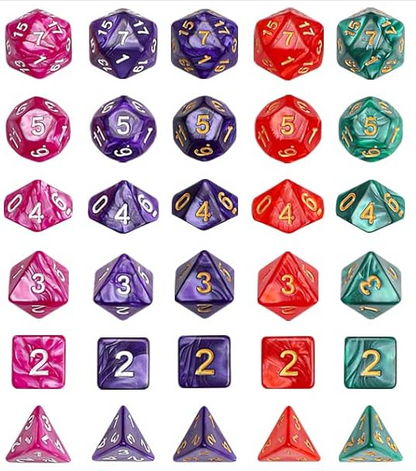 7-piece Matching Dice Sets (randomly selected)
