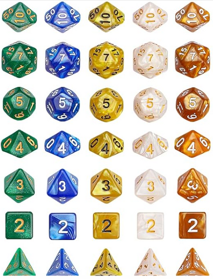 7-piece Matching Dice Sets (randomly selected)