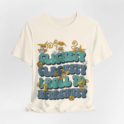 Clickety Clackety I Roll To Attackety Cat Dice T-Shirt