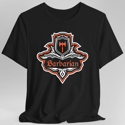 D&D Barbarian Class Fancy Emblem T-Shirt