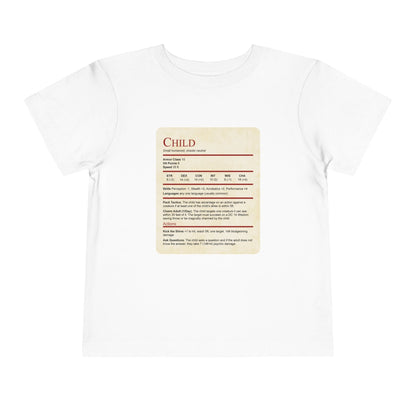 D&D Toddler Shirt Child Stat Block