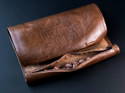 Legend in the Mist - Leather Satchel with 6 Acorn Dice