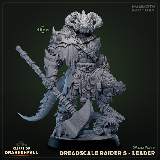 Dreadscale Raider: Sculpt 5 - Leader (Male Dragonborn Barbarian)
