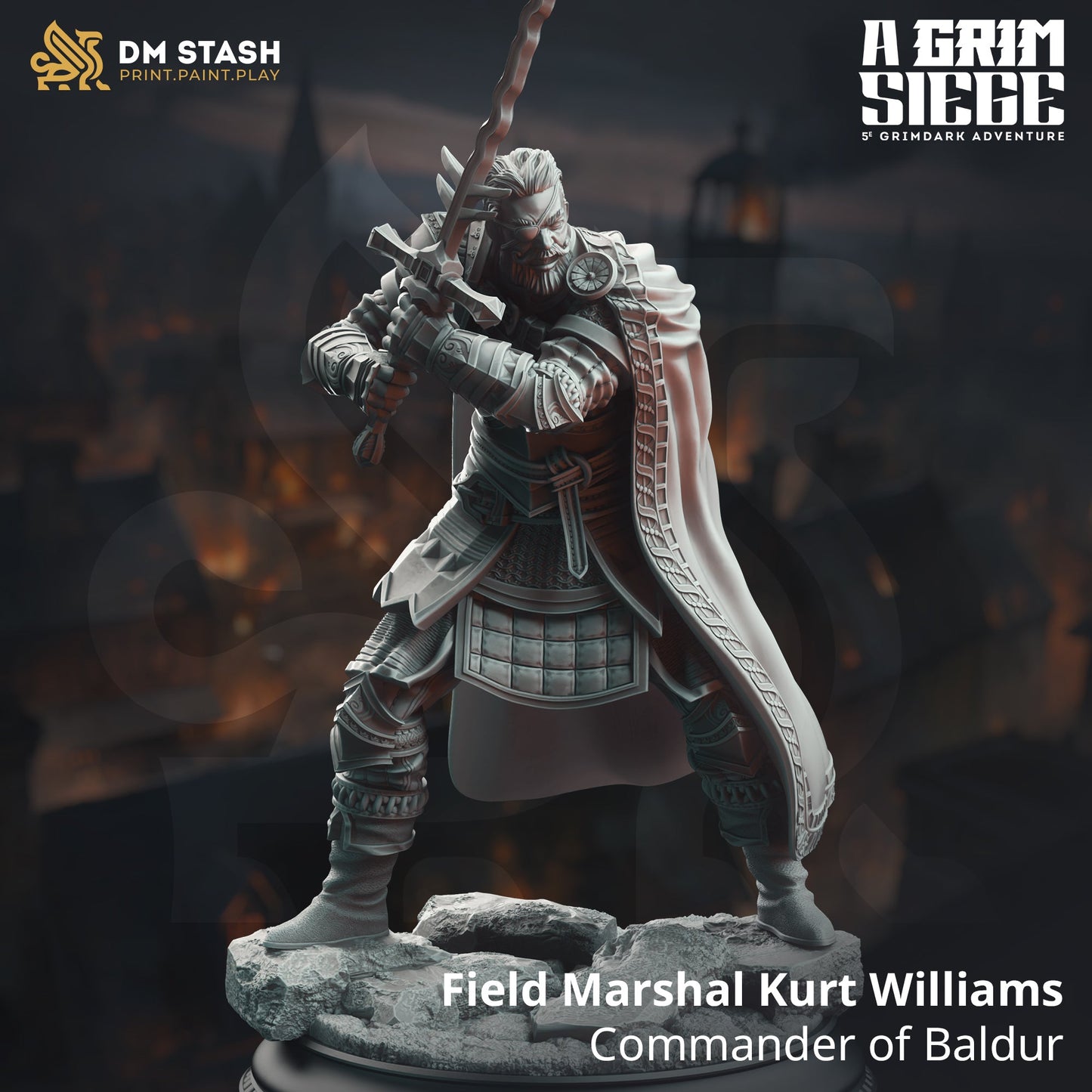 Field Marshal Kurt Williams, Commander of Baldur (Male Human Fighter)