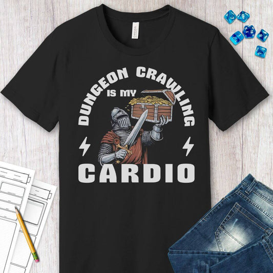Funny DnD Shirt - Dungeon Crawling is my Cardio