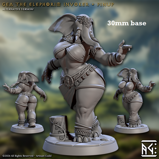 Gea the Elephorim Invoker (Female Loxodon Cleric)