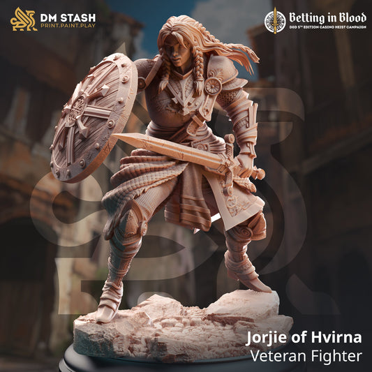 Jorjie of Hvirna, Veteran Fighter (Female Human Fighter)