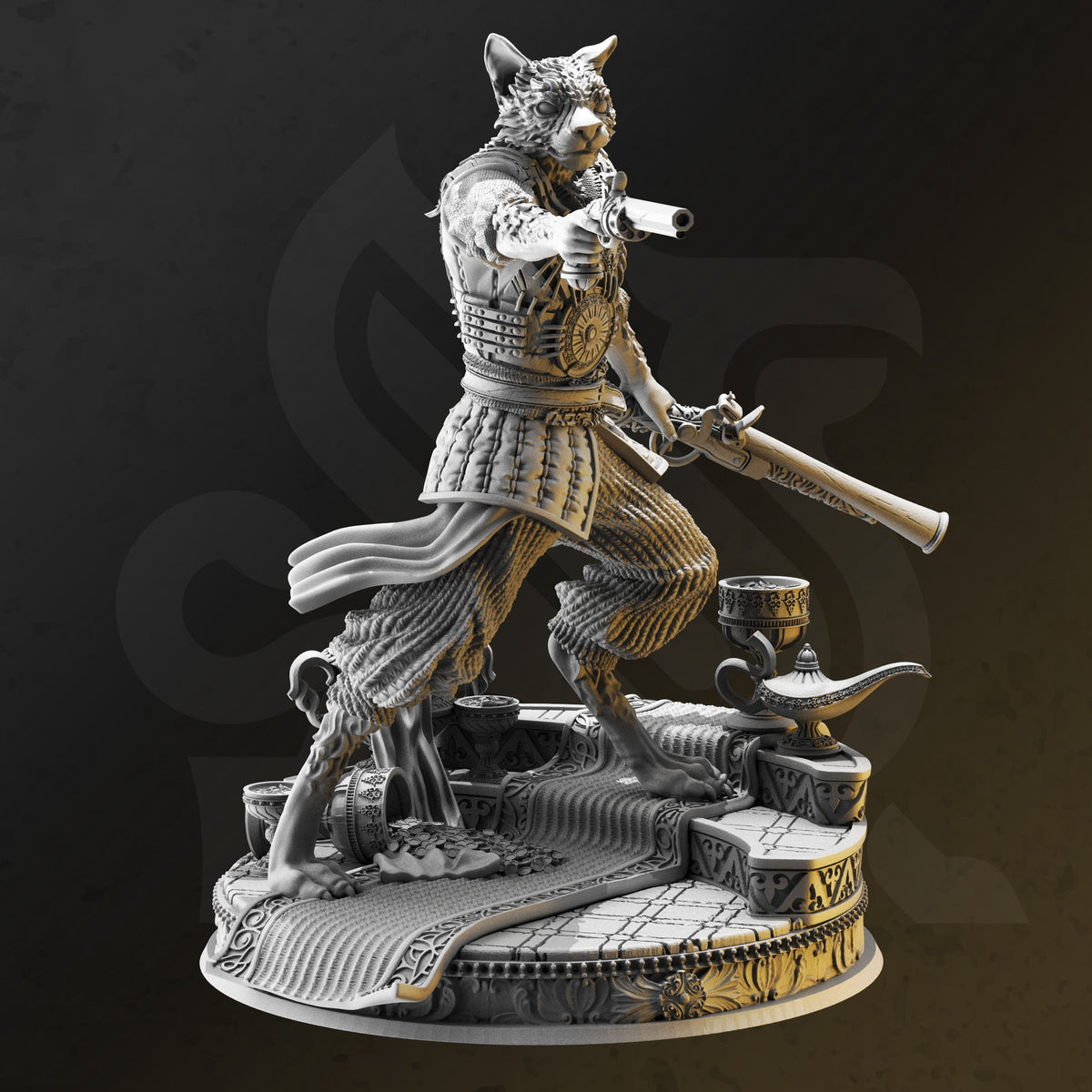 Sultan Ta Kara'Ta, Sultan's Bodyguard (Male Tabaxi Gunslinger) – The Midnight Tavern