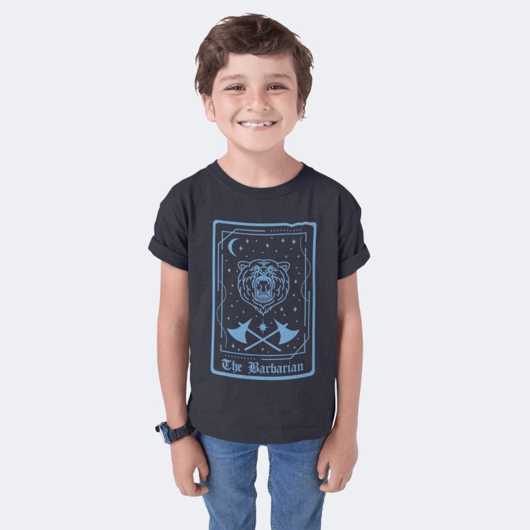 The Barbarian Tarot Card Kids T-Shirt