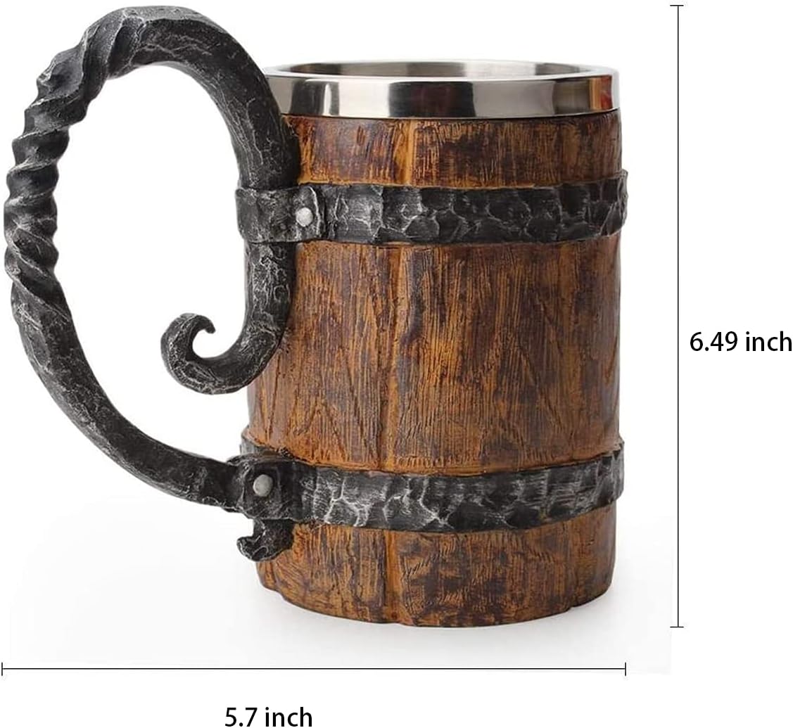 Old Fashioned Wood Drinking Mug