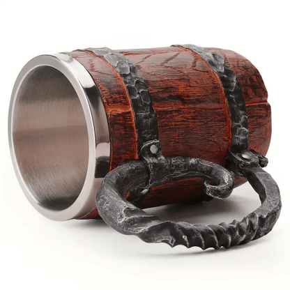 Old Fashioned Wood Drinking Mug