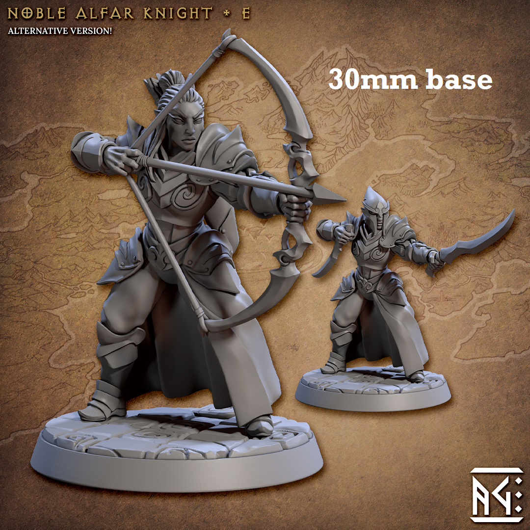 Noble Alfar Knight: Sculpt E (Female High Elf Ranger / Assassin) – The ...