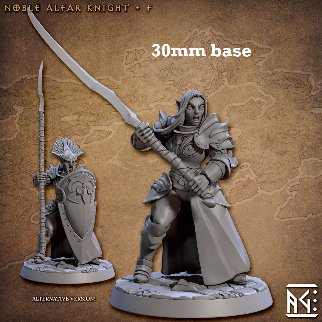 Noble Alfar Knight: Sculpt F (Female High Elf Soldier)