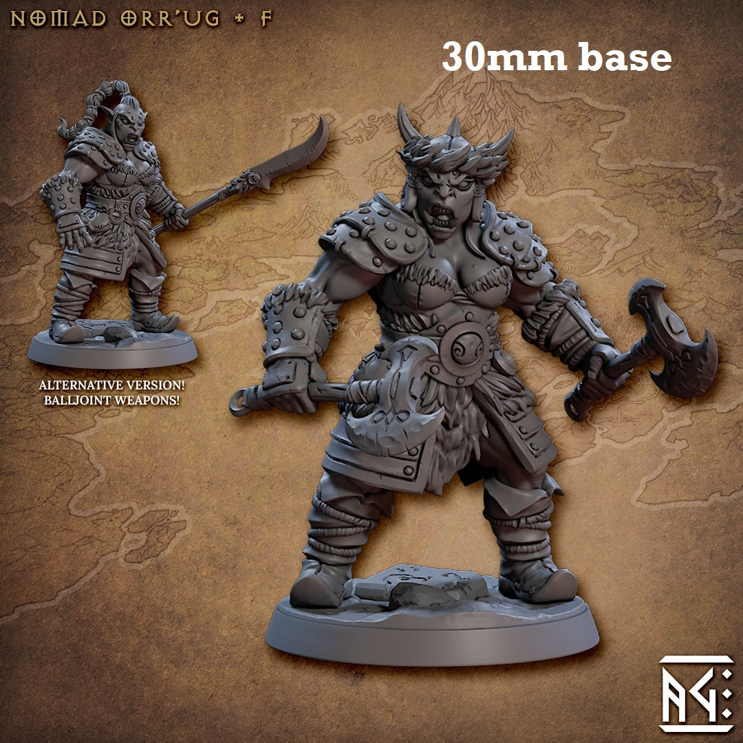 Nomad Orr'ug: Sculpt F (Female Orc Barbarian)