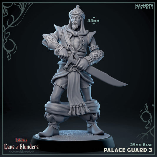 Palace Guard with Scimitar: Sculpt 3 (Male Human Fighter)