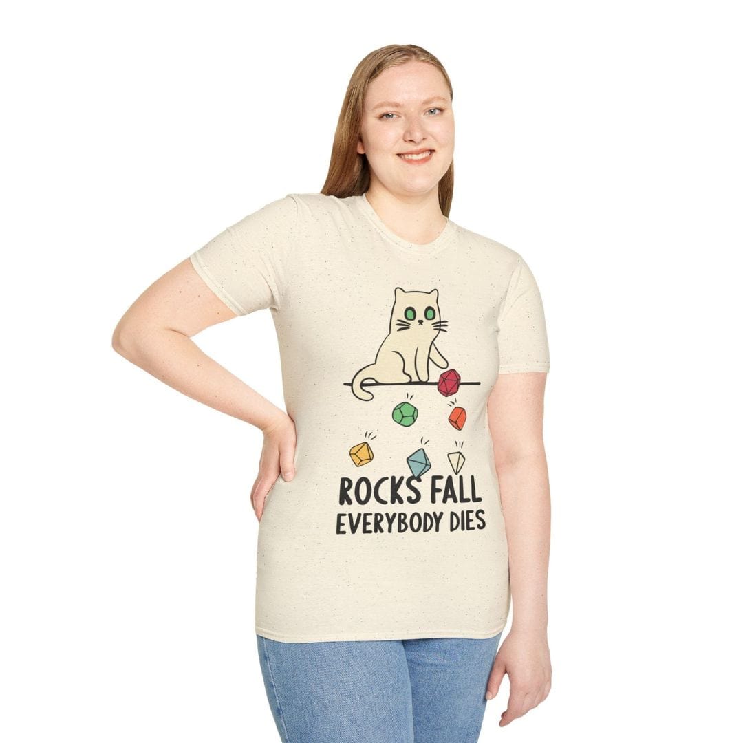 Rocks Fall Everybody Dies Cat Dice T-Shirt