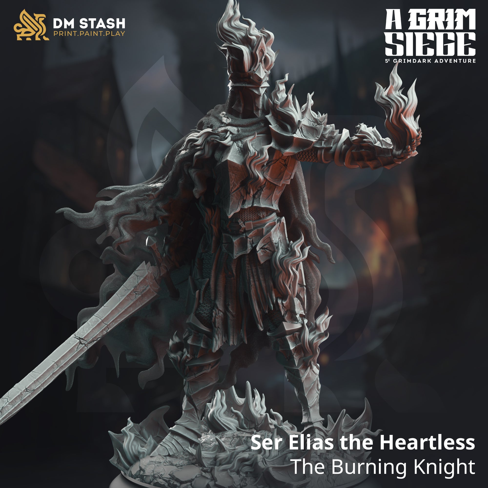 Ser Elias the Heartless, The Burning Knight (Male Human Cursed Paladin ...