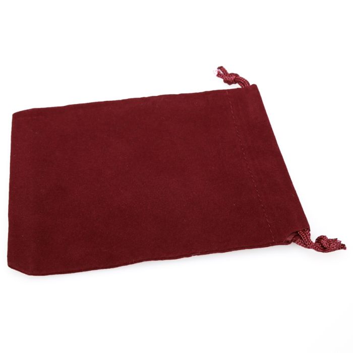 Dice Bag: Small Suede Cloth Burgundy