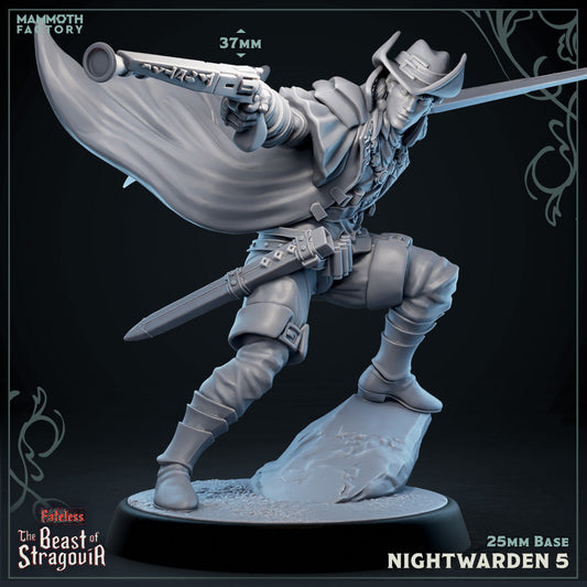 Stragovian Nightwarden: Sculpt 5 (Male Human Gunslinger)