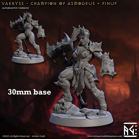 Vaeryss, Champion of Asmodeus (Female Tiefling Barbarian)