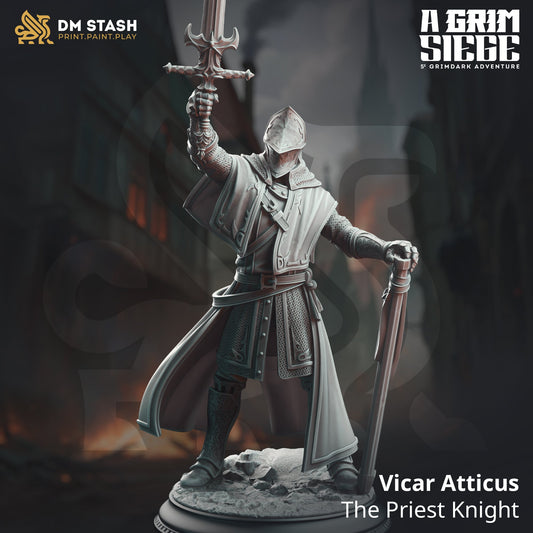 Vicar Atticus, The Priest Knight (Male Human Paladin)