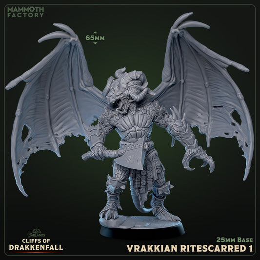 Vrakkian Ritescarred: Sculpt 1 (Male Winged Dragonborn Barbarian)