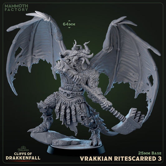 Vrakkian Ritescarred: Sculpt 3 (Male Winged Dragonborn Barbarian)