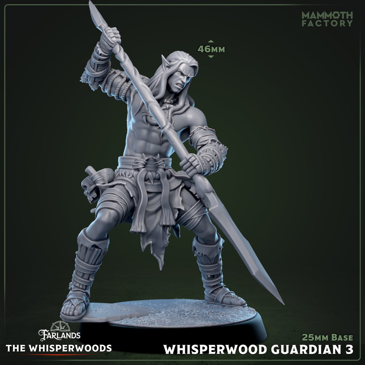 Whisperwood Guardian: Sculpt 3 (Male Wood Elf Fighter)