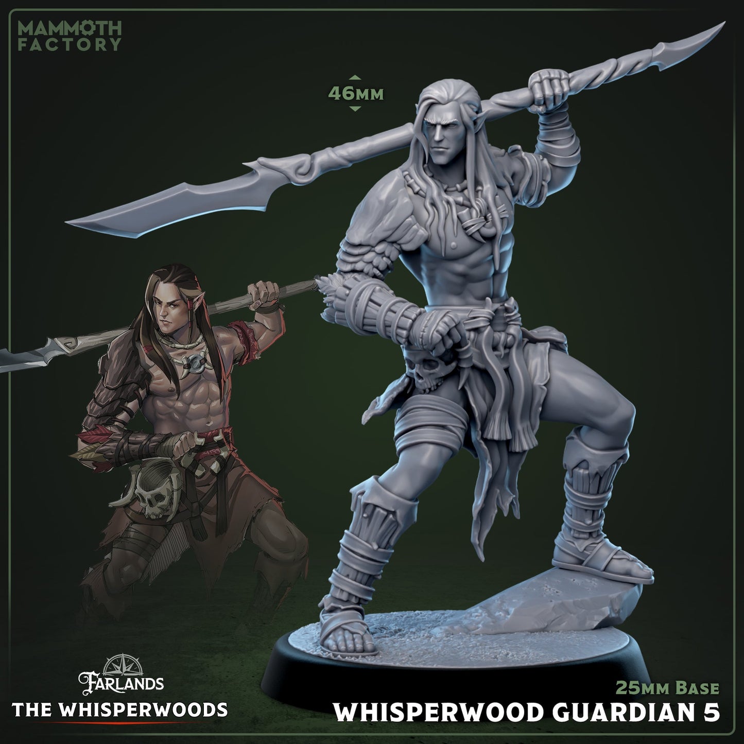 Whisperwood Guardian: Sculpt 5 (Male Wood Elf Fighter)