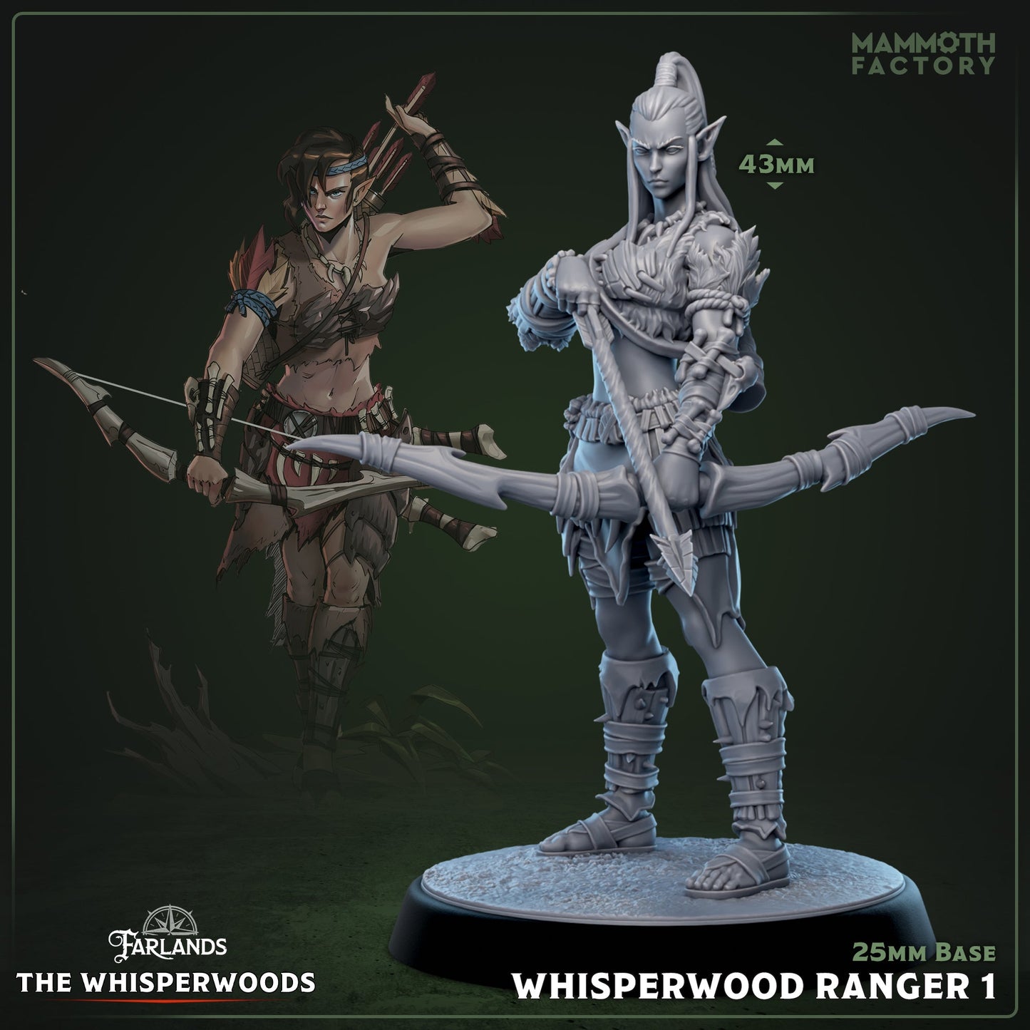 Whisperwood Ranger: Sculpt 1 (Female Wood Elf Archer)