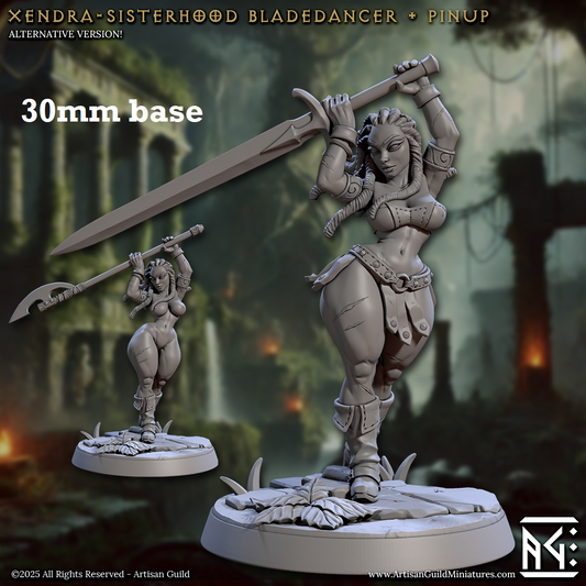 Xendra, Sisterhood Bladedancer (Female Human Barbarian Pinup)
