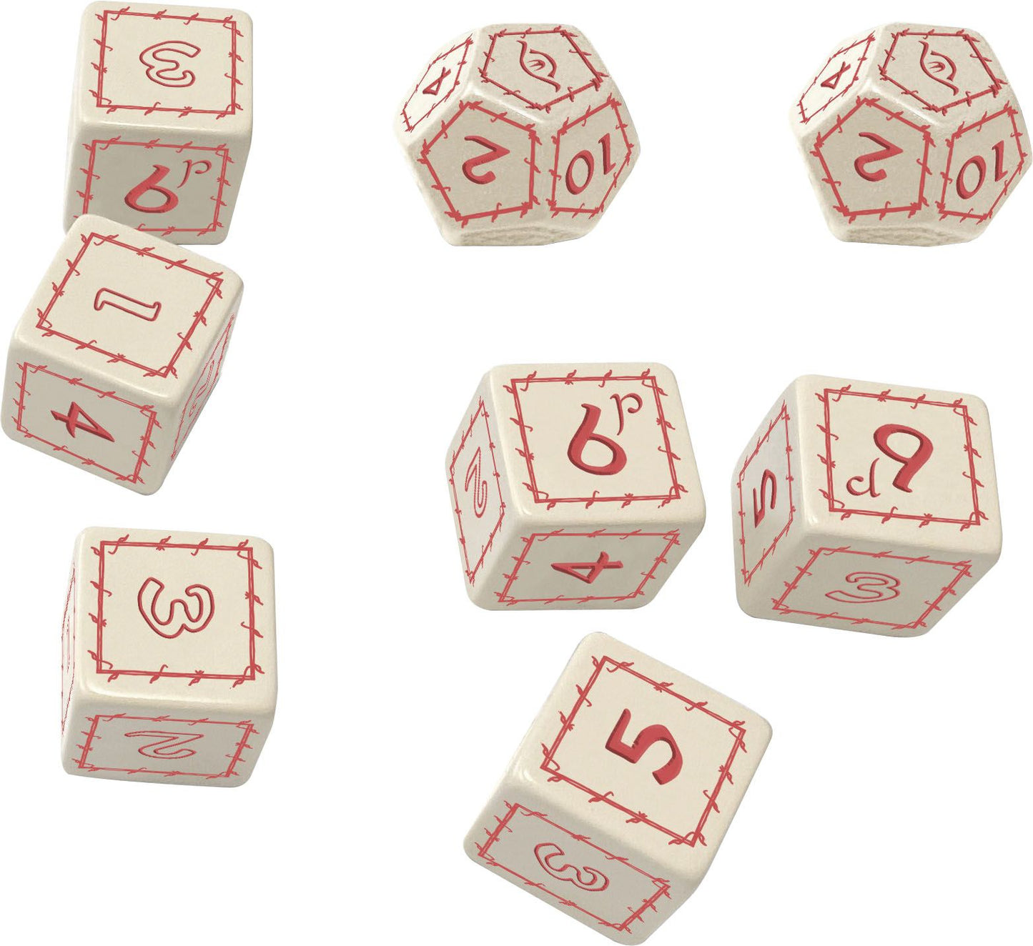 The One Ring RPG Dice - White and Red